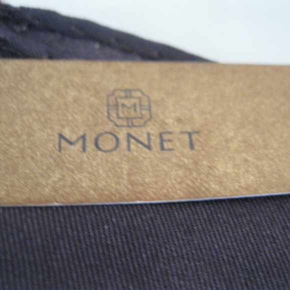 Monet Silk Monogram Logo Scarf WT - Picture 2 of 5